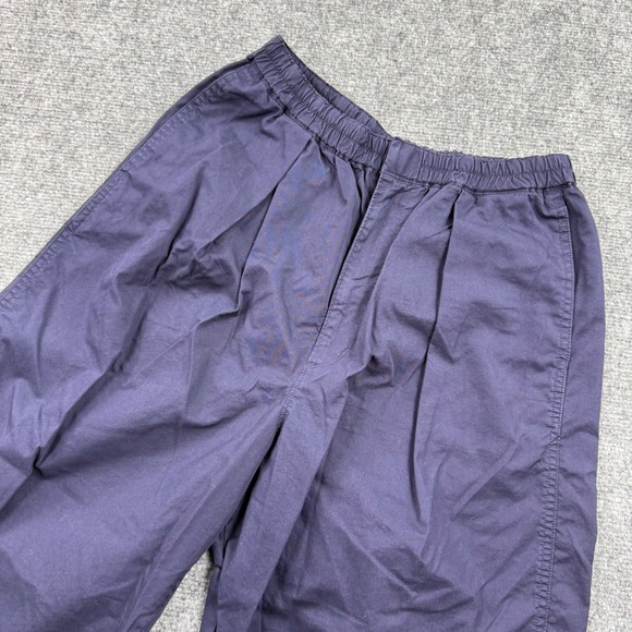 Uniqlo Other - Uniqlo‎ U Wide Leg Pants Small 26/27" Navy Blue Elastic Waist Snap Hem Men's